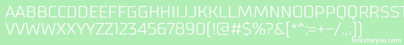 フォントSupermolotLight – 緑の背景に白い文字