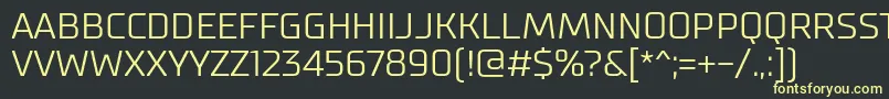 フォントSupermolotLight – 黒い背景に黄色の文字