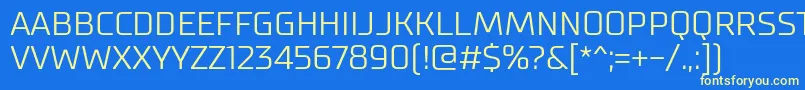 SupermolotLight Font – Yellow Fonts on Blue Background
