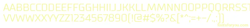 フォントSupermolotLight – 白い背景に黄色の文字