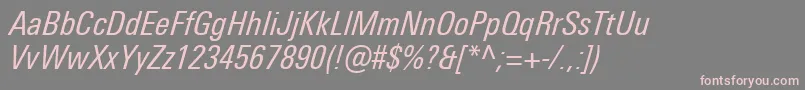fuente UniversNextProCondensedItalic – Fuentes Rosadas Sobre Fondo Gris