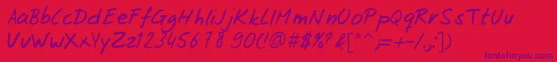En savoir plus sur la police Josschrift Police Josschrift – polices violettes sur fond rouge