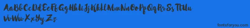 MabotimDemo Font – Black Fonts on Blue Background