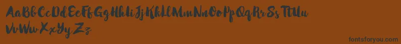 MabotimDemo Font – Black Fonts on Brown Background