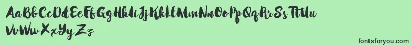 MabotimDemo Font – Black Fonts on Green Background