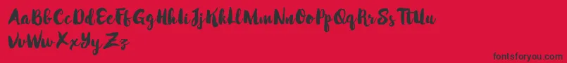 MabotimDemo Font – Black Fonts on Red Background