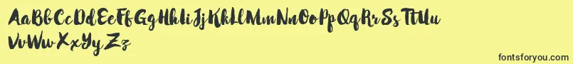 MabotimDemo-Schriftart – Schwarze Schriften auf gelbem Hintergrund