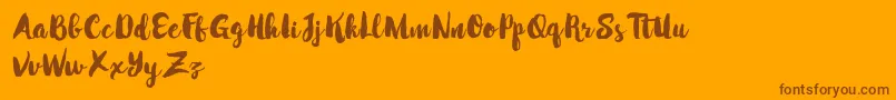 MabotimDemo Font – Brown Fonts on Orange Background