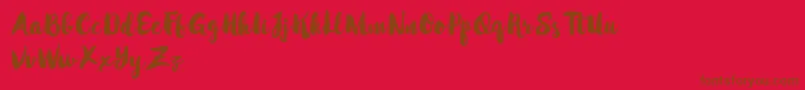 MabotimDemo Font – Brown Fonts on Red Background