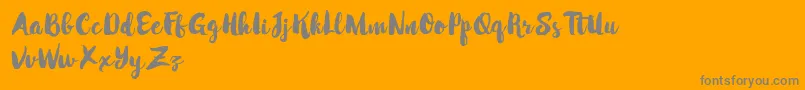 MabotimDemo Font – Gray Fonts on Orange Background