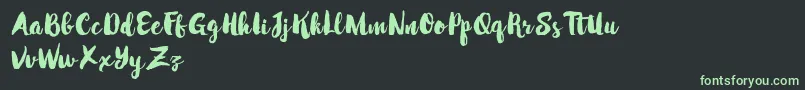 MabotimDemo Font – Green Fonts on Black Background