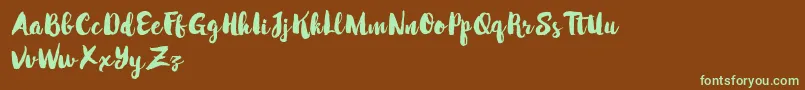 MabotimDemo Font – Green Fonts on Brown Background