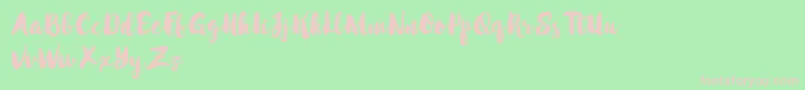 MabotimDemo Font – Pink Fonts on Green Background