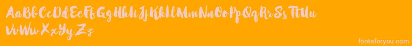 MabotimDemo Font – Pink Fonts on Orange Background
