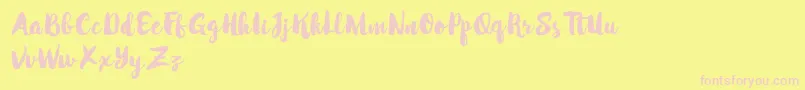 MabotimDemo Font – Pink Fonts on Yellow Background