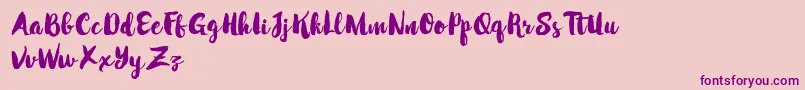 MabotimDemo Font – Purple Fonts on Pink Background