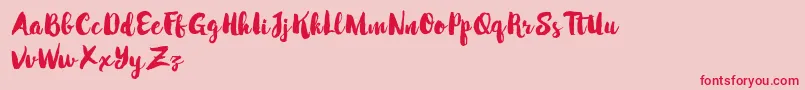 MabotimDemo Font – Red Fonts on Pink Background