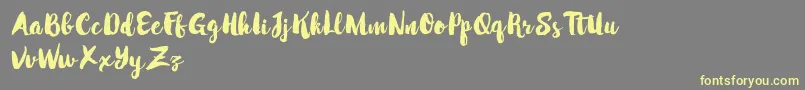 MabotimDemo Font – Yellow Fonts on Gray Background