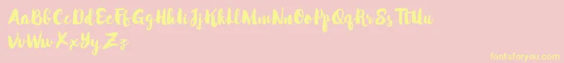 MabotimDemo Font – Yellow Fonts on Pink Background