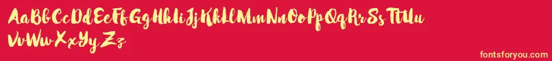 MabotimDemo Font – Yellow Fonts on Red Background