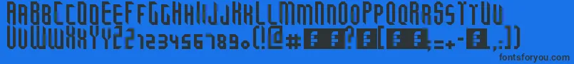 Tricube Font – Black Fonts on Blue Background