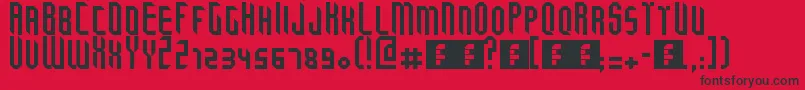 Tricube Font – Black Fonts on Red Background