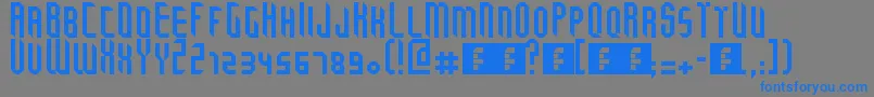 Tricube Font – Blue Fonts on Gray Background