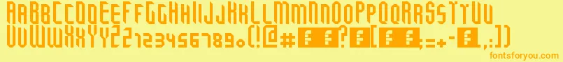 Tricube Font – Orange Fonts on Yellow Background