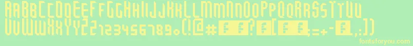 Tricube Font – Yellow Fonts on Green Background