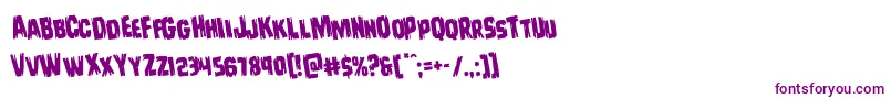 Leatherfacerotate Font – Purple Fonts on White Background