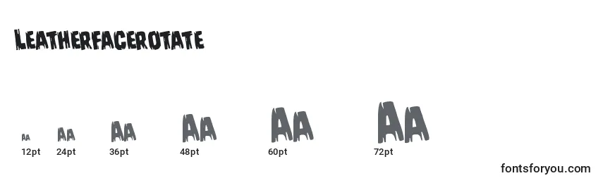 Leatherfacerotate font sizes