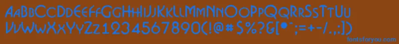 ABosanovacpsrgh Font – Blue Fonts on Brown Background