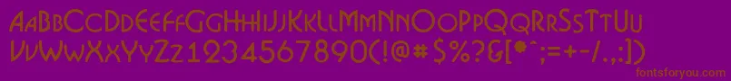 Fonte ABosanovacpsrgh – fontes marrons em um fundo roxo