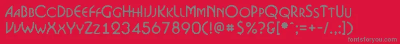 ABosanovacpsrgh Font – Gray Fonts on Red Background