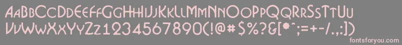 ABosanovacpsrgh Font – Pink Fonts on Gray Background