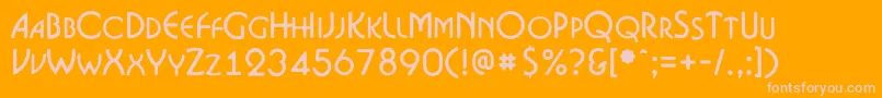 Шрифт ABosanovacpsrgh – розовые шрифты на оранжевом фоне