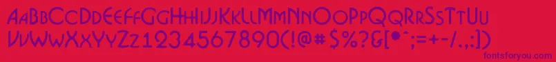 ABosanovacpsrgh Font – Purple Fonts on Red Background