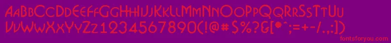 ABosanovacpsrgh Font – Red Fonts on Purple Background