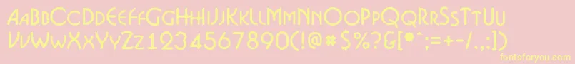Saiba mais sobre a fonte ABosanovacpsrgh Fonte ABosanovacpsrgh – fontes amarelas em um fundo rosa