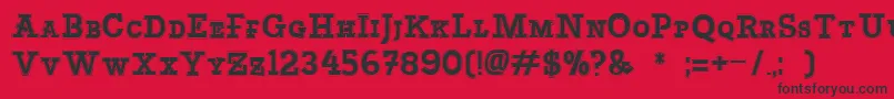 Basculacollege Font – Black Fonts on Red Background