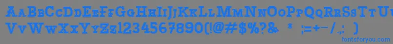 フォントBasculacollege – 灰色の背景に青い文字