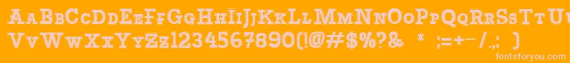 Basculacollege Font – Pink Fonts on Orange Background