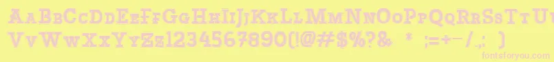 Basculacollege Font – Pink Fonts on Yellow Background