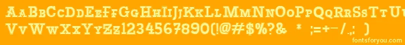 Basculacollege Font – Yellow Fonts on Orange Background
