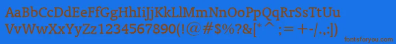 OrandaBt Font – Brown Fonts on Blue Background