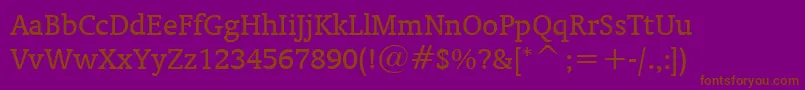 OrandaBt Font – Brown Fonts on Purple Background