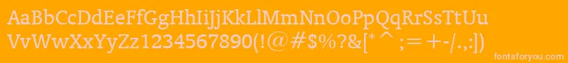 OrandaBt Font – Pink Fonts on Orange Background