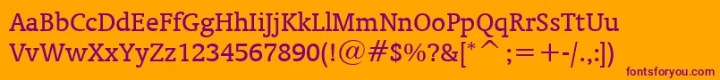 OrandaBt Font – Purple Fonts on Orange Background