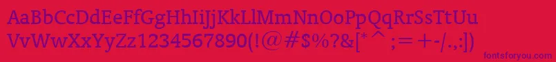 OrandaBt Font – Purple Fonts on Red Background