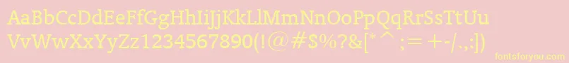 OrandaBt Font – Yellow Fonts on Pink Background